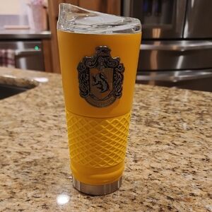 Yellow Hufflepuff Travel Tumbler